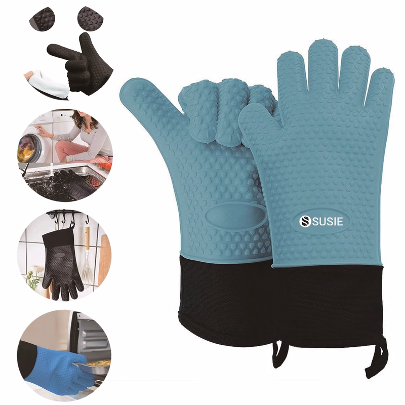 Waterproof Non-Slip Kitchen Silicone Oven Mitts