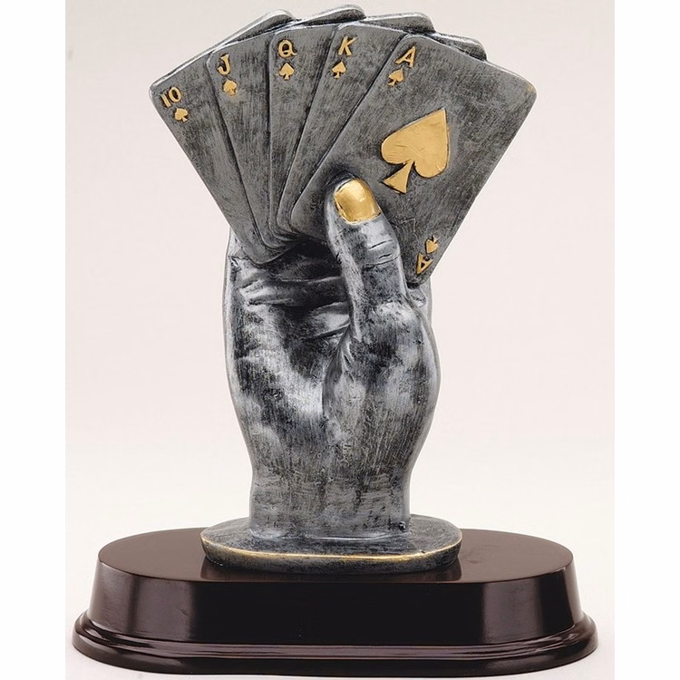 9" Tall Hand of Cards Figure Award