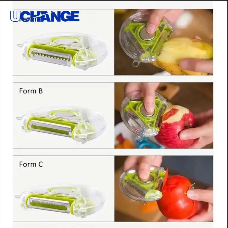 3-in-1 Vegetable Fruit Peeler Compact Kitchen Gadget 1