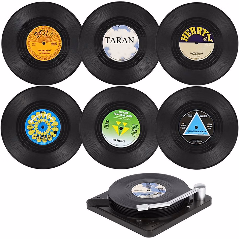Custom Vinyl Record Coasters