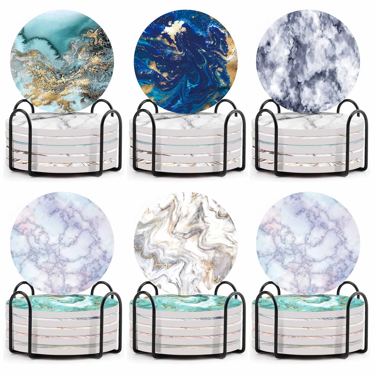 Absorbent Coaster Sets of 6 1