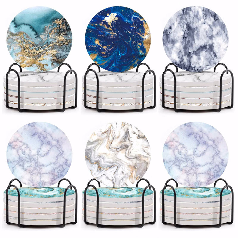 Absorbent Coaster Sets of 6