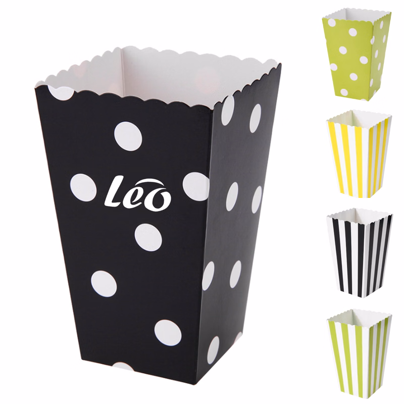 Fresh Style Striped White Dot Popcorn Box