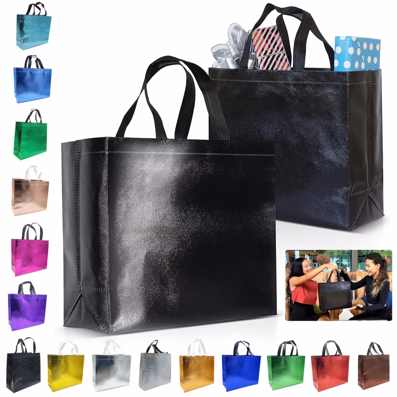 Reusable Shiny Gift Bags with Glossy Finish