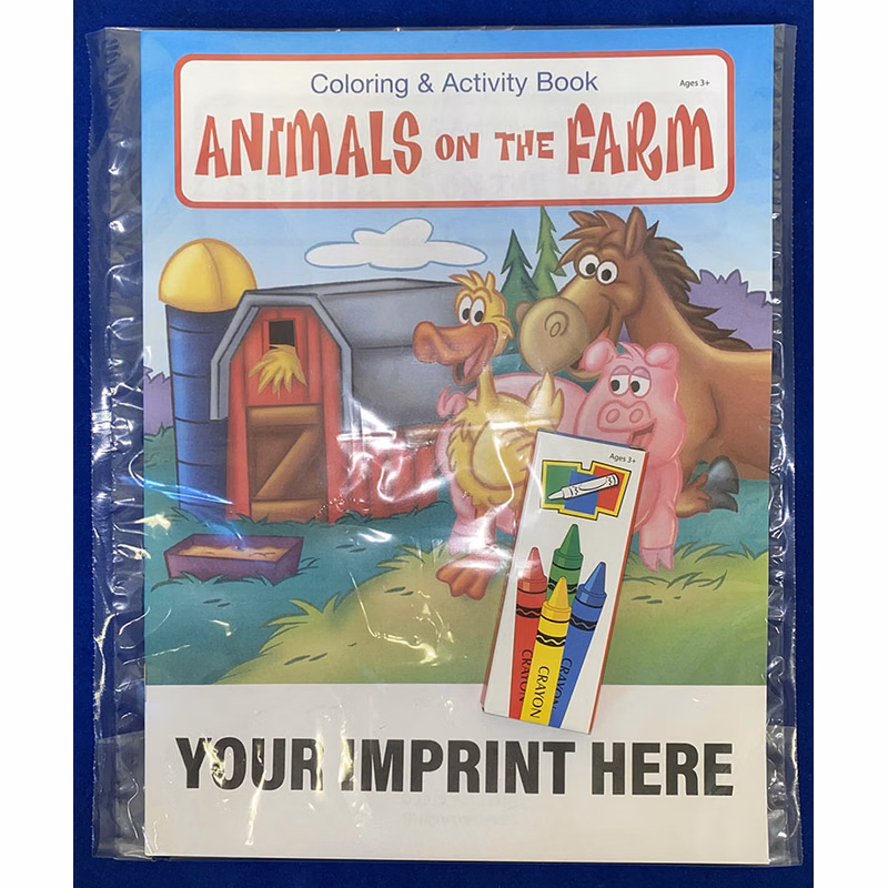 COLORING SET - Animals on the Farm Coloring Book Fun Pack