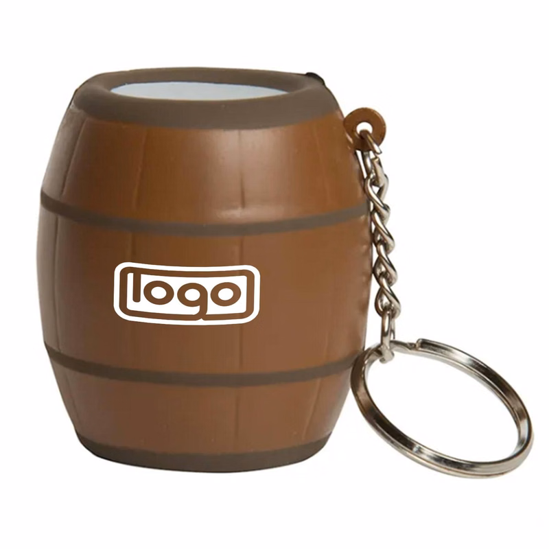 PU Barrel Stress Reliever Keychain