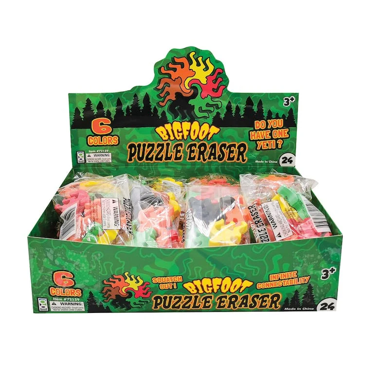 Big Foot Puzzle Erasers - Multicolored 1