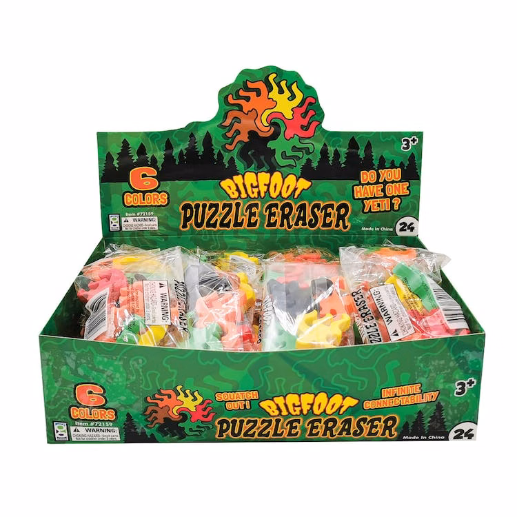 Big Foot Puzzle Erasers - Multicolored