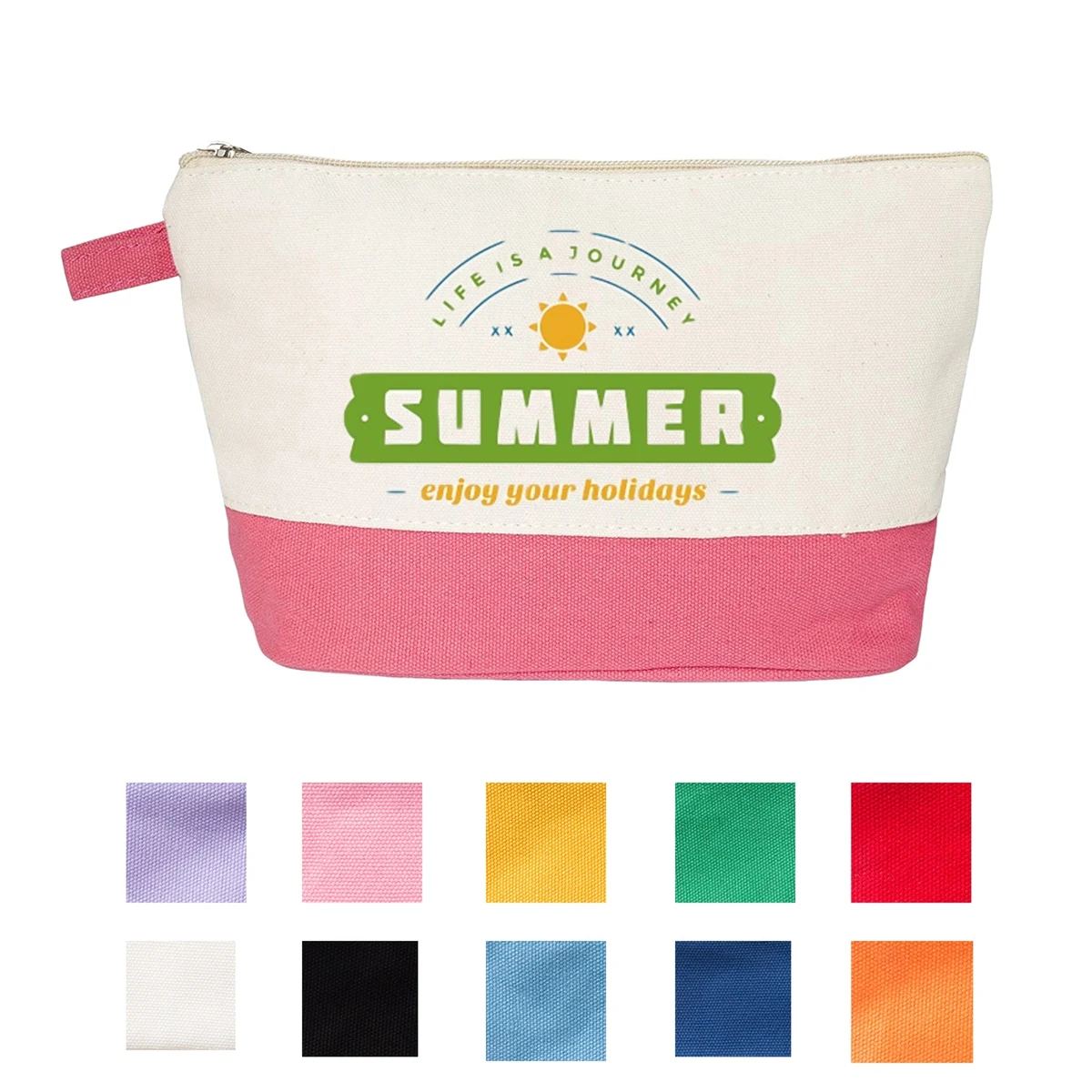 Two-Tone Canvas Cosmetic Bag 1