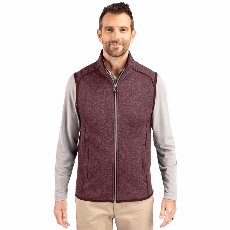 Cutter & Buck Mainsail Sweater-Knit Mens Full Zip Vest