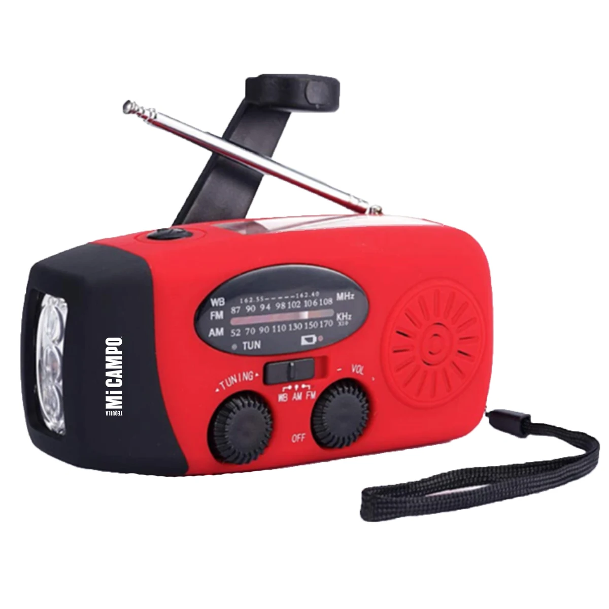 Portable NOAA Solar Hand Crank Radio w/Flashlight 1