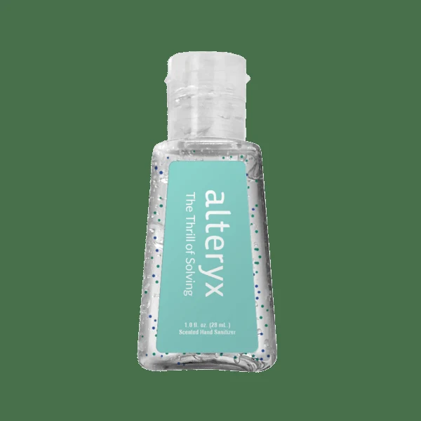 1 oz Single Color Moisture Bead Sanitizer in Trapezoid Bottle 1