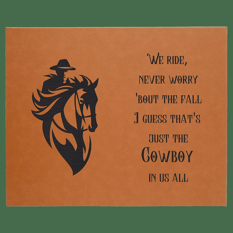 16" x 20" Rawhide Leatherette Wall Decor with Sawtooth Hanger