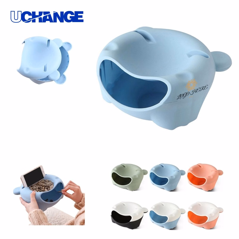 Compact Multipurpose Trash Bin With Phone Holder