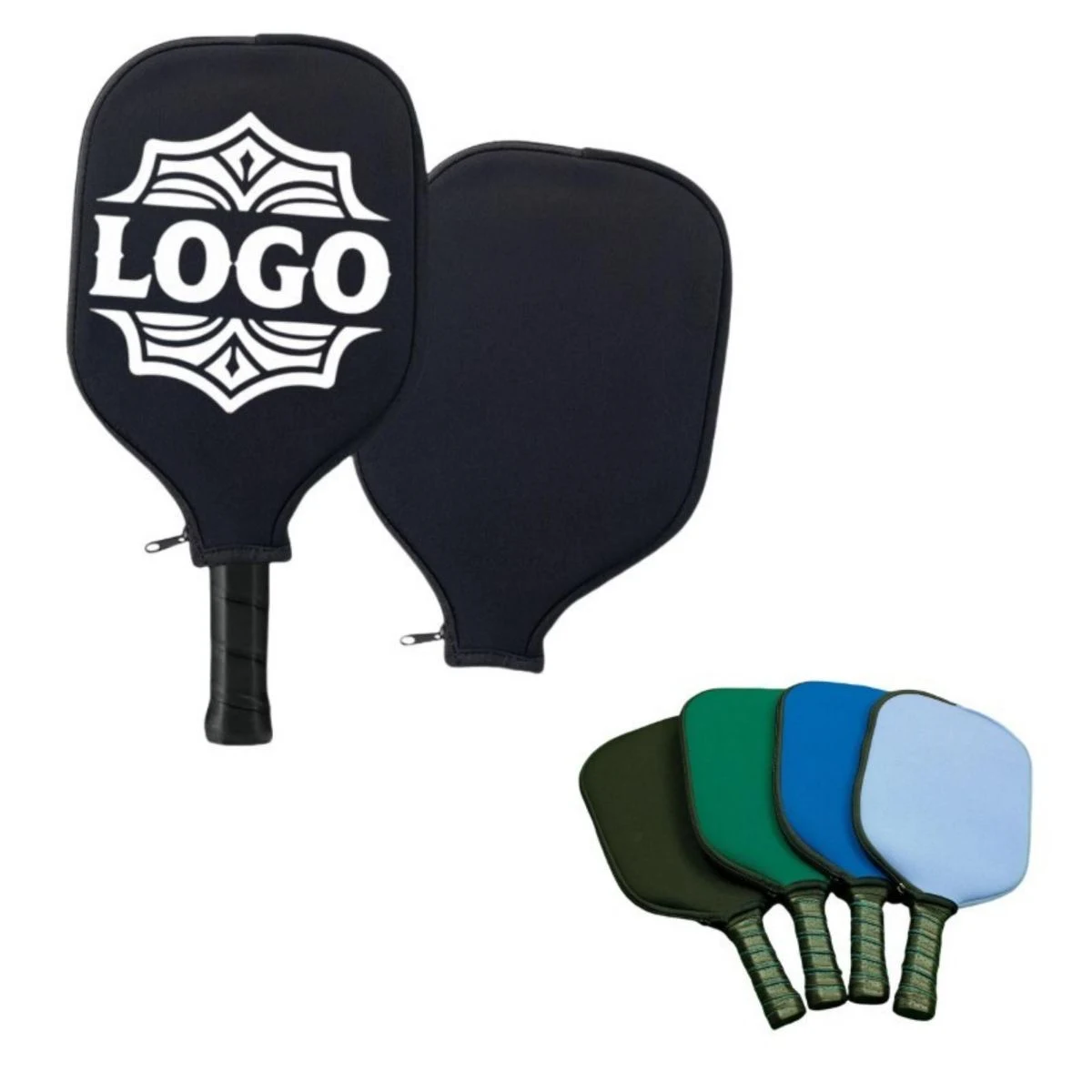 Waterproof Neoprene Pickleball Paddle Cover W/Zipper 1