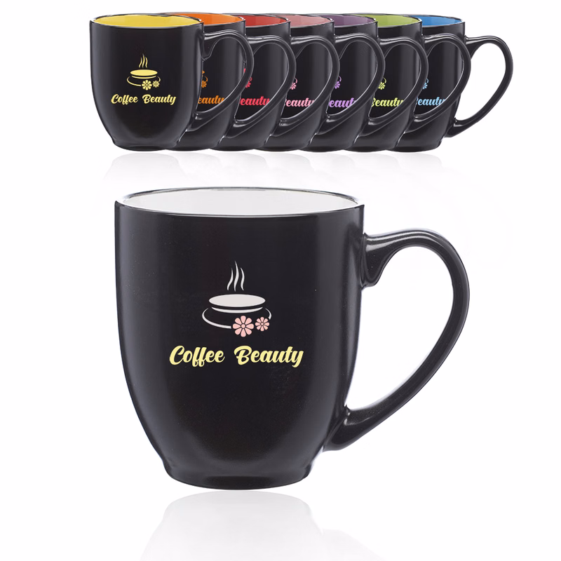 16 oz. Bistro Two-Tone Ceramic Custom Mug - Colors