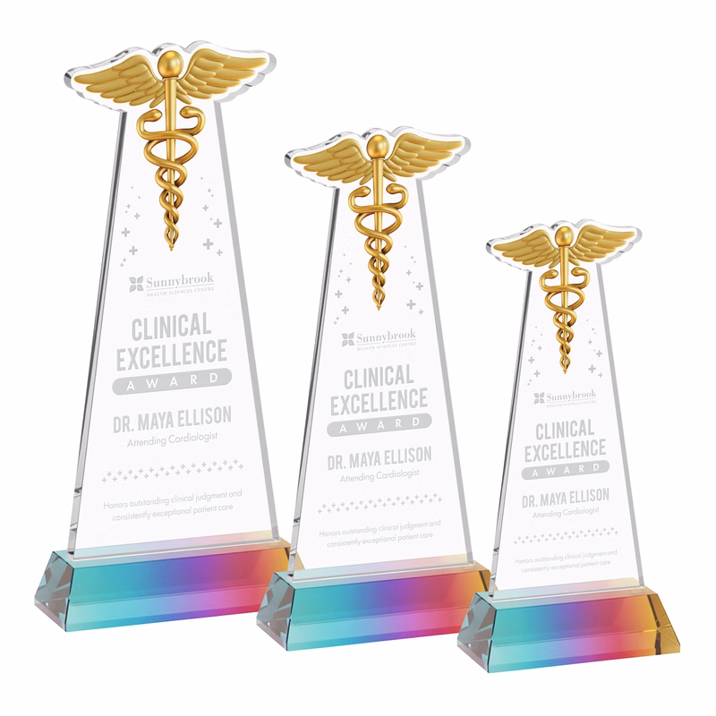 Caduceus Award on Hartford Base - Prismatic
