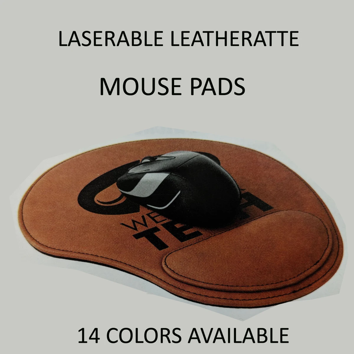 Leatherette Mouse Pad With Wrist Rest 1