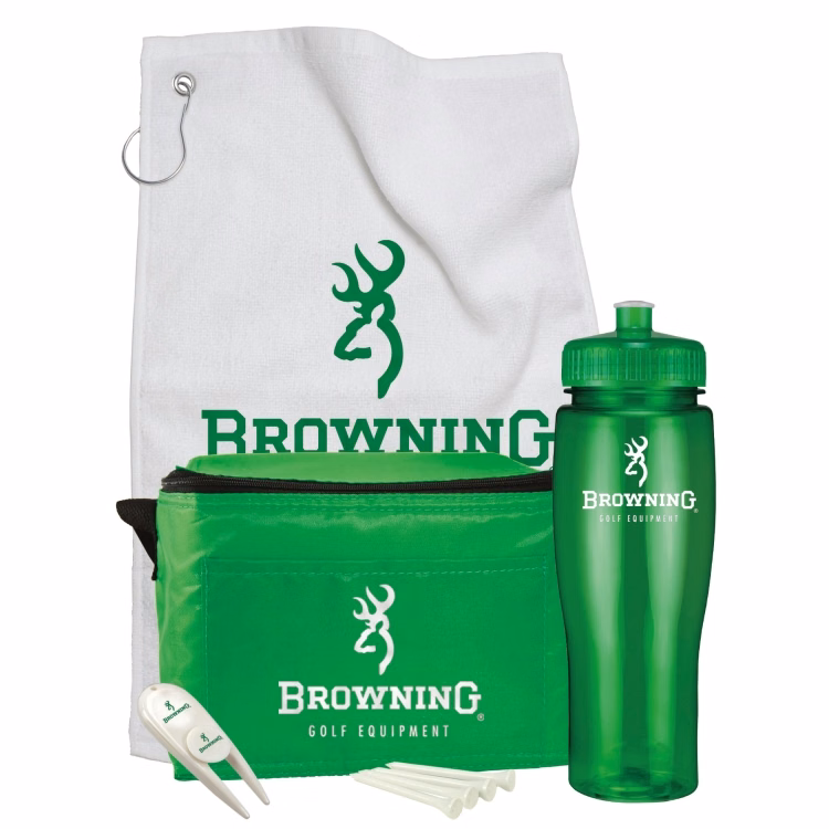 Contour Bottle Golf Gift Set w/ 24 Oz. Drink Bottle & 6 Pack Cooler Bag