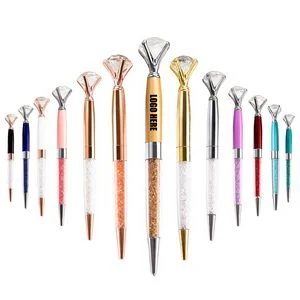 Diamond Glitter PU Leather Metal Pen 1