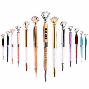 Diamond Glitter PU Leather Metal Pen