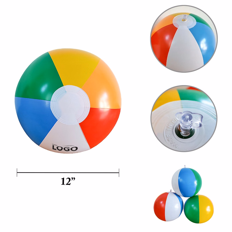 MOQ200 Inflatable 12" PVC Beach Ball Swim Toy