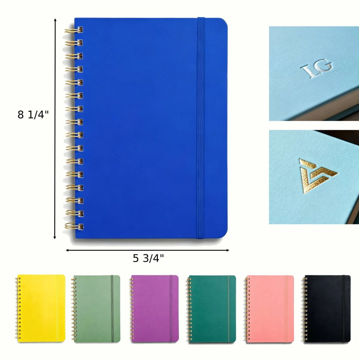 A5 Spiral Notebooks W/ Elastic String Closure 1