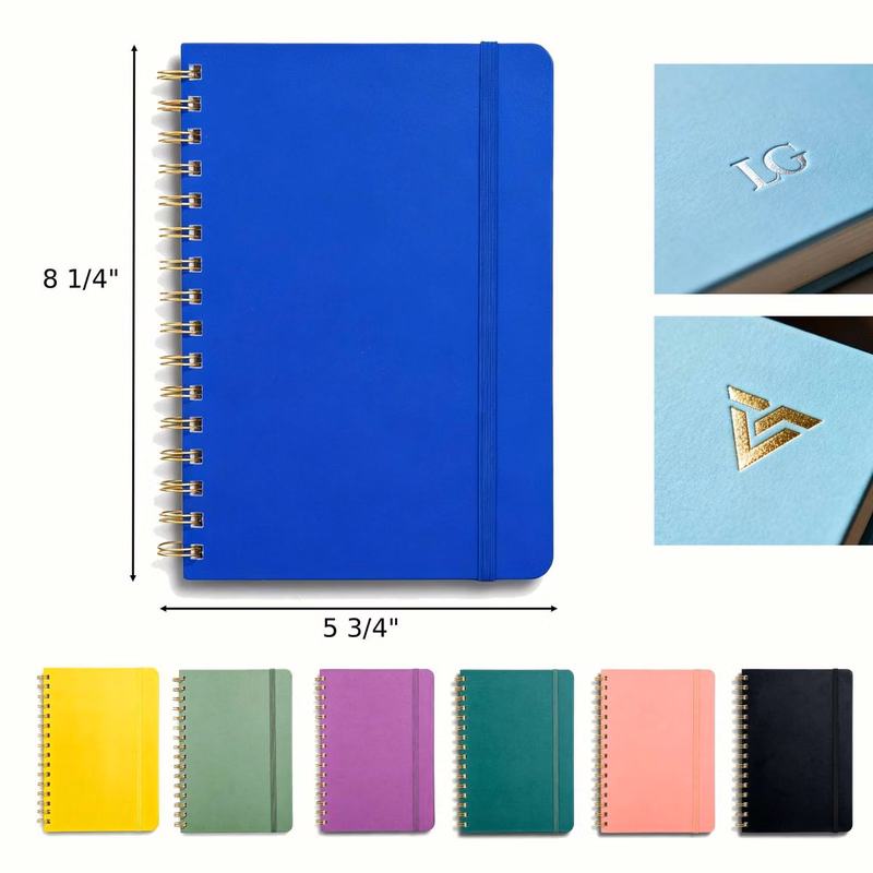 A5 Spiral Notebooks W/ Elastic String Closure