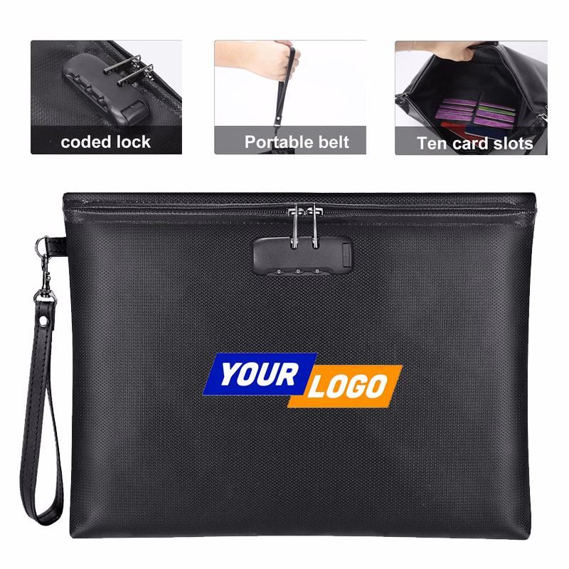 Fireproof And Waterproof Multi-Functional Combination Lock Storage Bag