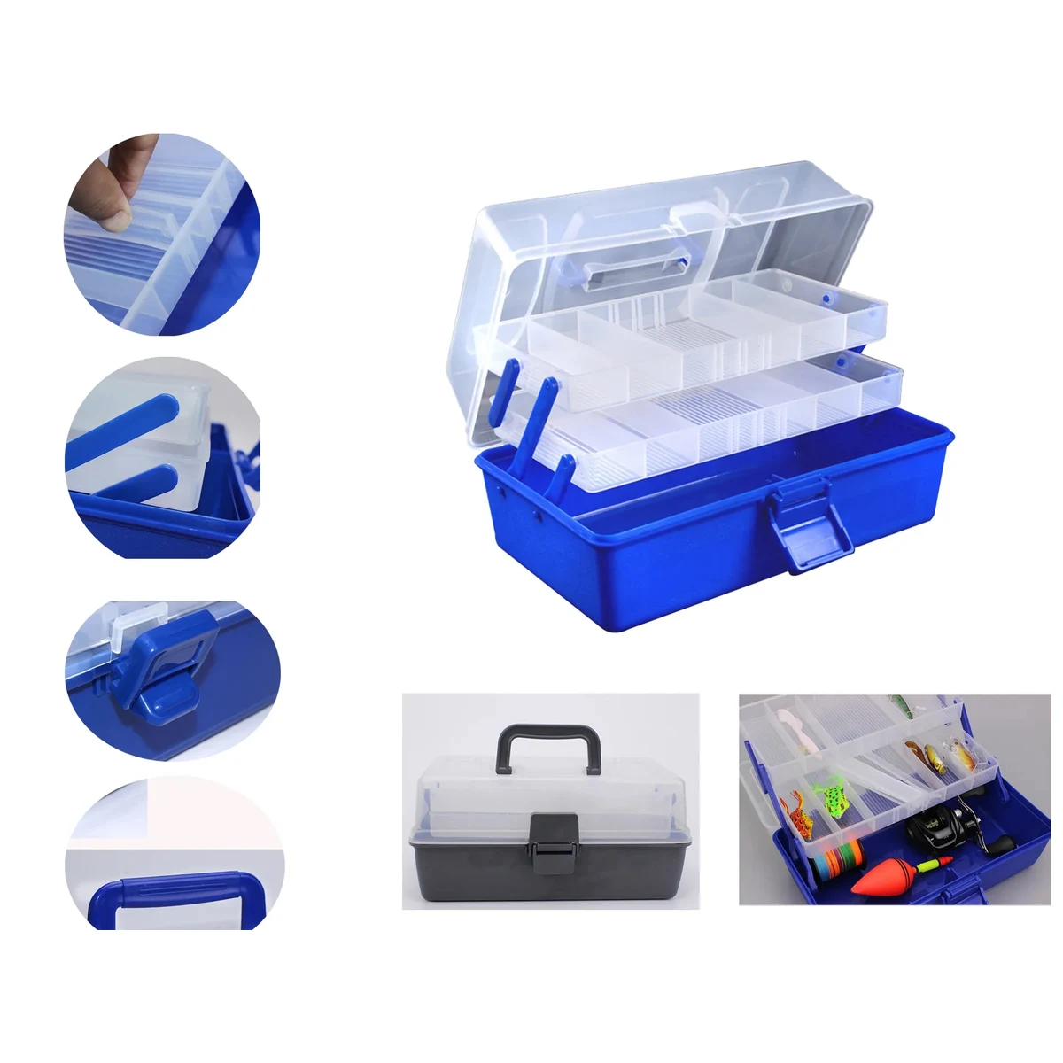 3 Layers Plastic Fishing Tackle Storage Box 1