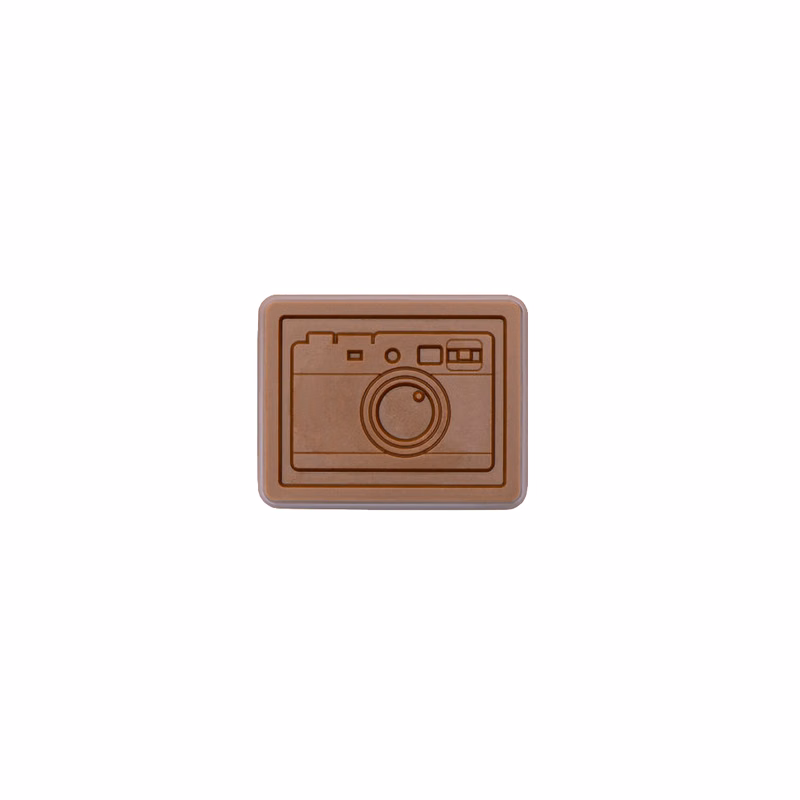 2"x 2" Custom Decorated Chocolate Square with Clear Packaging