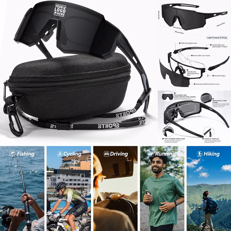 Men Women UV Protection Fishing Cycling Hiking Mountain Bike Baseball Polarized Sports Sunglasses