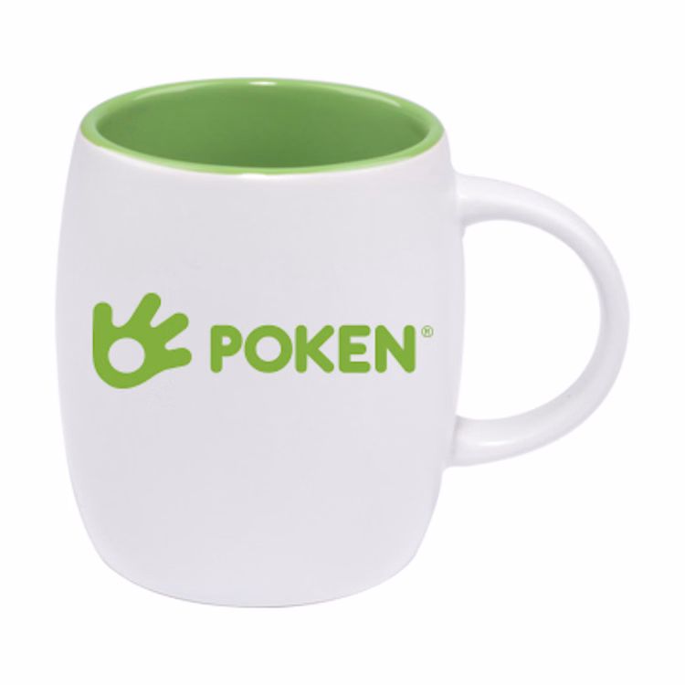 14 oz Vero Mug Lime Green Gloss In - Silk White Out