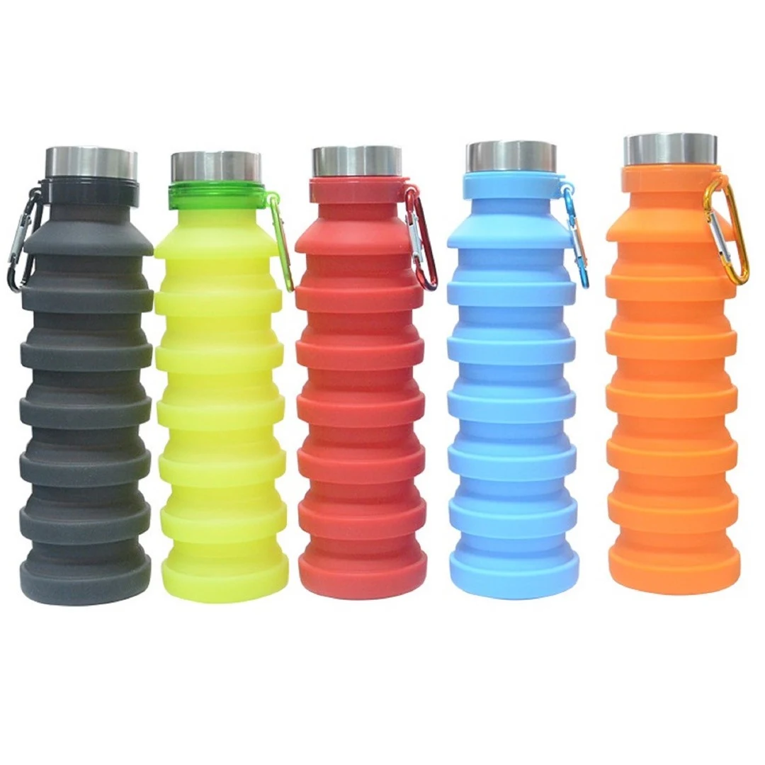 550ML/18 Oz Telescopic Silicone Water Bottle 1