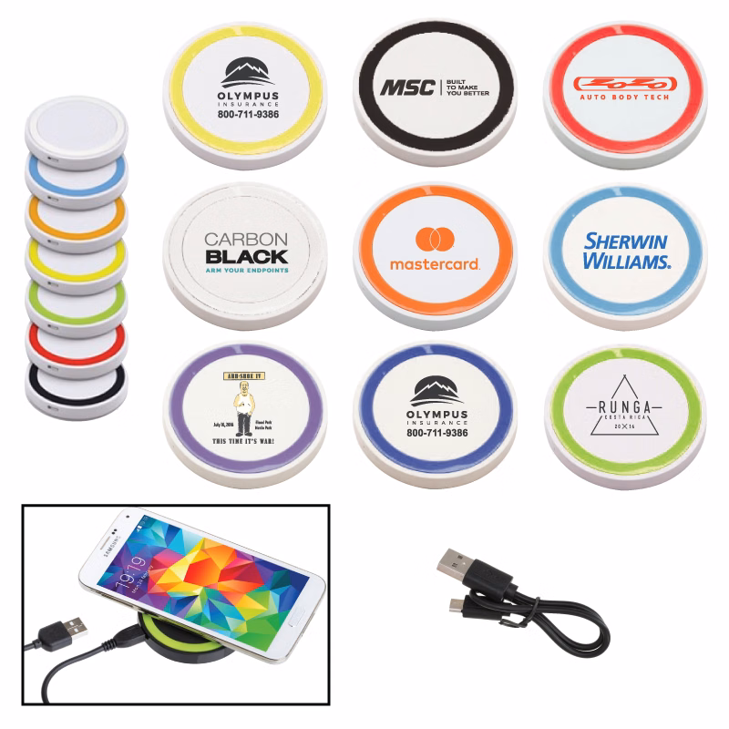 10w White Qi Wireless Puck Smartphone Charging Pad
