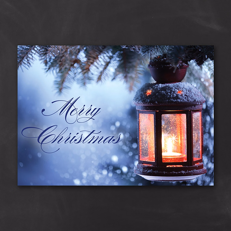 Christmas Lantern Economy Holiday Card