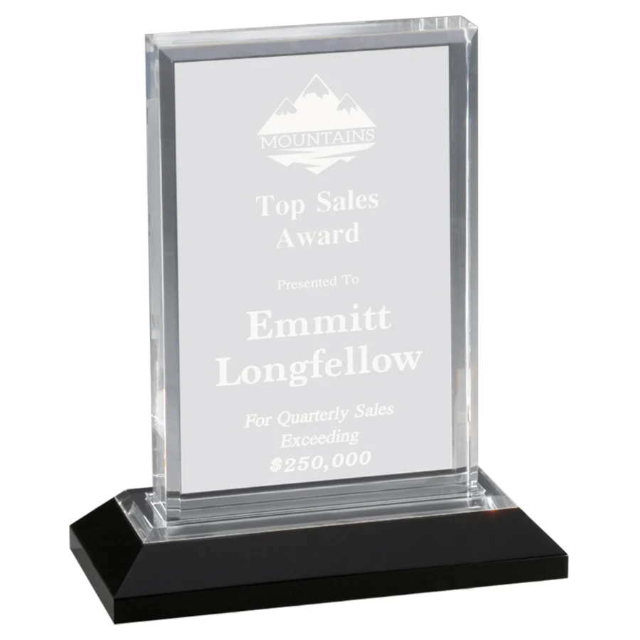 5X7 Silver Beveled Impress Acrylic Award 1