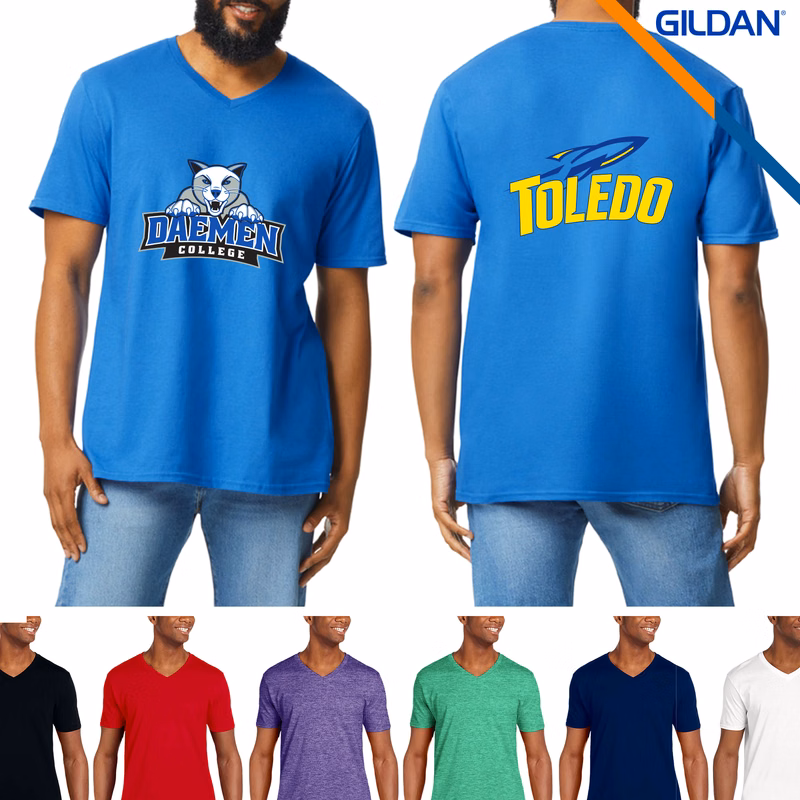 Gildan® 100% Preshrunk Cotton Adult Softstyle V-Neck T-shirts