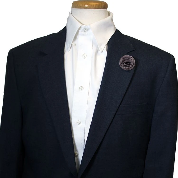 Gray Floral Lapel Pin 1
