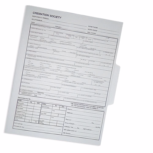 File Folder Letter Size - 2nd Tab Position - Printed with 1 PMS Color