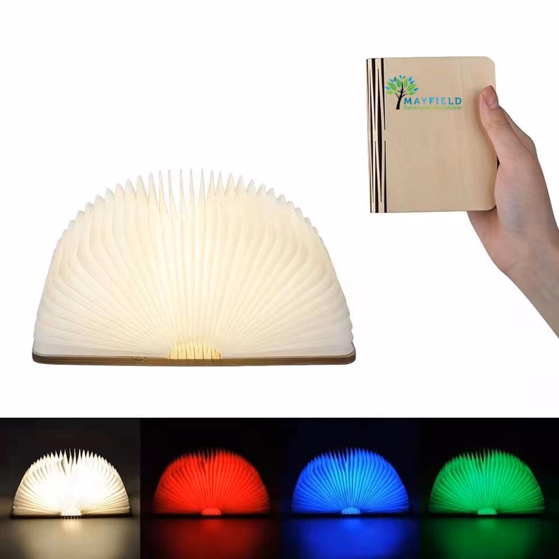 Wooden Folding Book Light