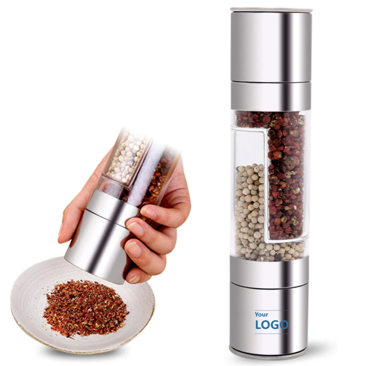 Dual Electric Salt and Pepper Grinder, custom kitchen gadget with logo imprint 1