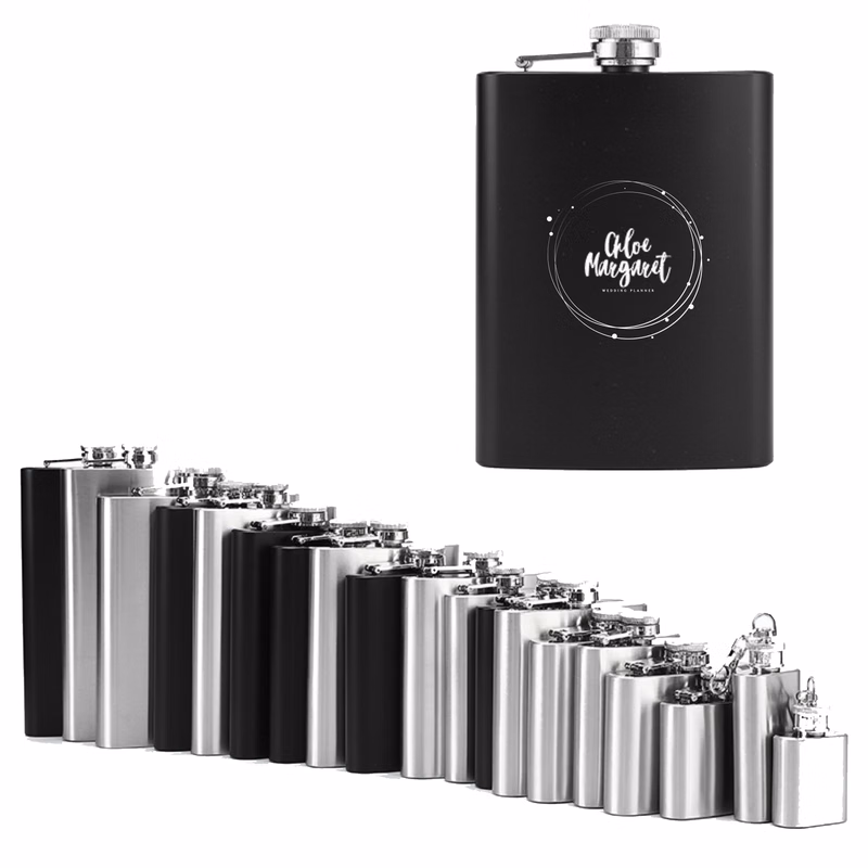 8oz Stainless Steel Wine Jug Wide Mouth Flask