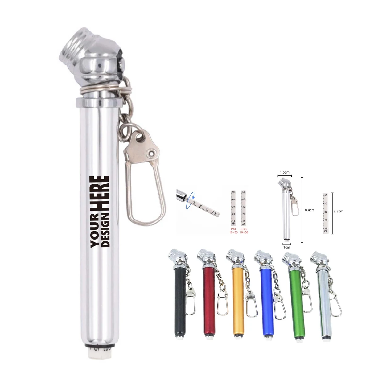 Compact Tire Pressure Gauge Pen Size 1