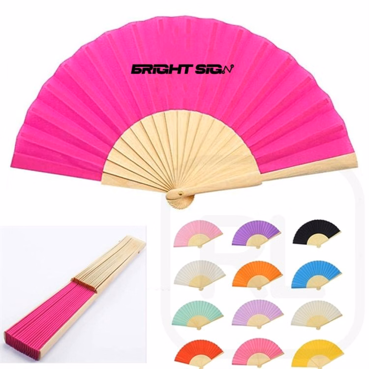 Classic Wood-Frame Folding Hand Fan