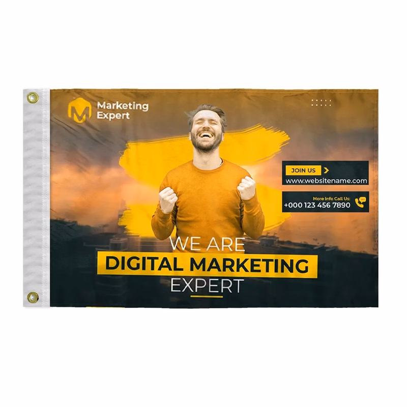 Custom Digital Print Flag 12" x 18" E-Poly