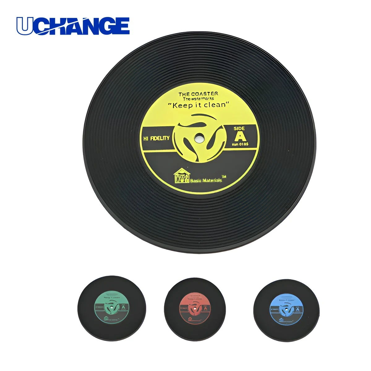 Solid-Colored Round Coaster Mat 1