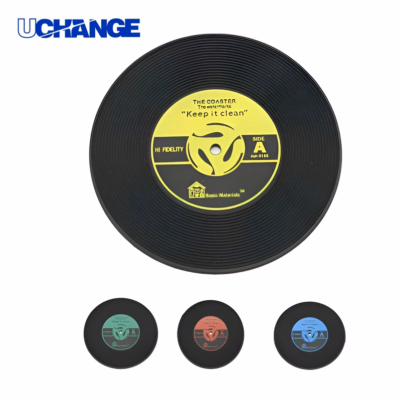 Solid-Colored Round Coaster Mat
