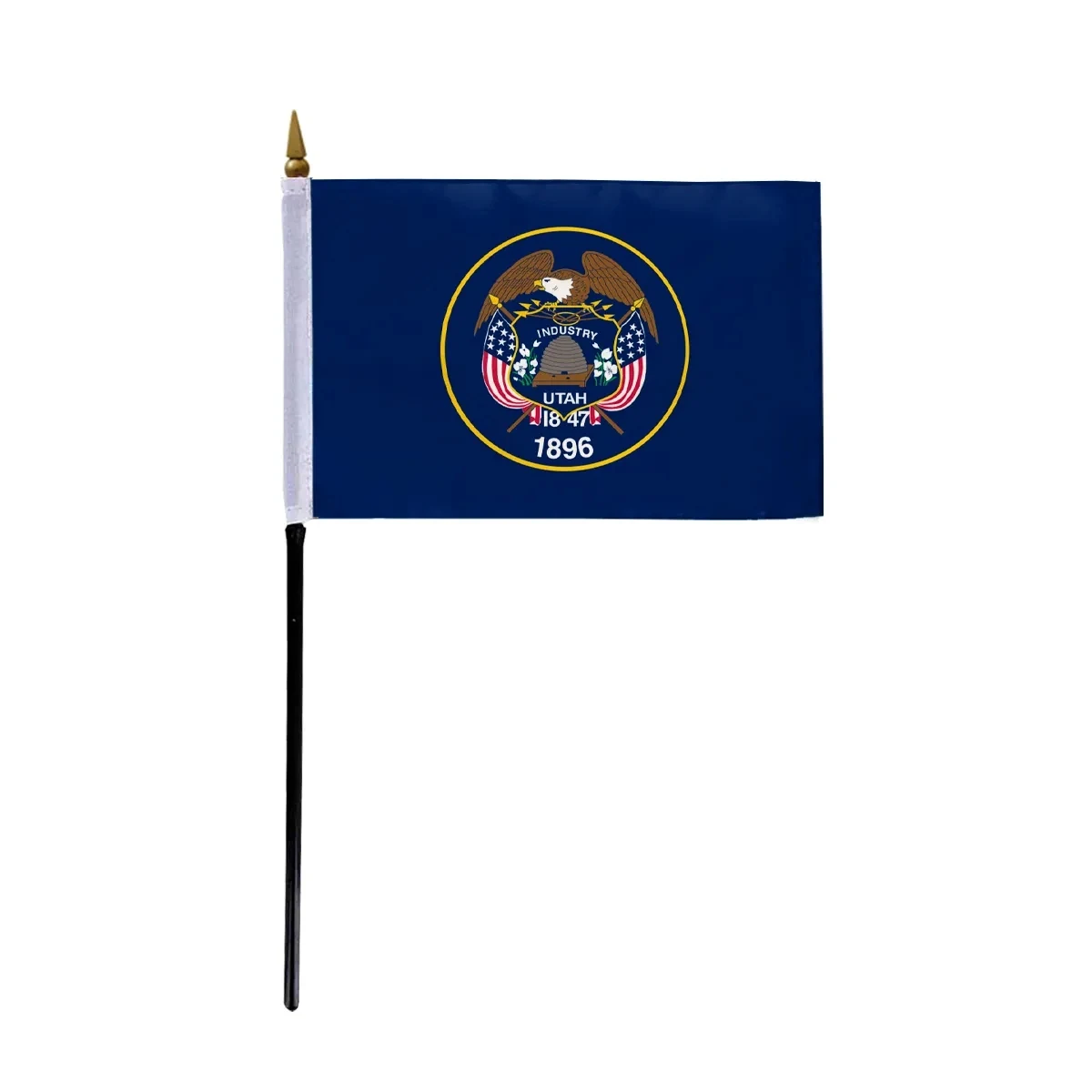 4"x6" & 12"x18'' Utah ePoly Printed Stick Flags 1