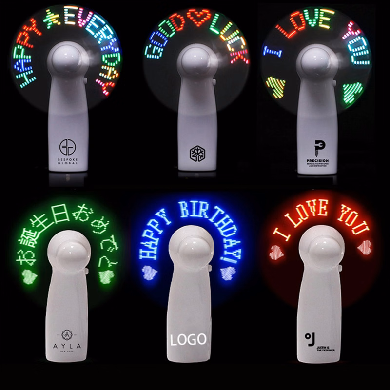 Message LED Handhold Flash Fan